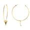 Boucles d'oreilles créoles à dents de requin par Lauren Howe | Or Vermeil .925 | Cristal noir